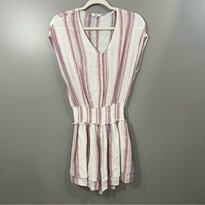 Rails Lucca Havana Stripe linen mini Dress size XS